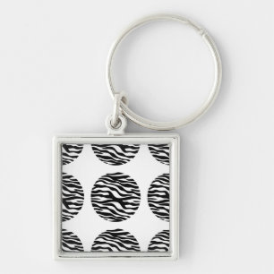 Zebra Print Bolinhas Premium Chaveiro