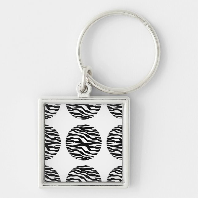 Zebra Print Bolinhas Premium Chaveiro (Frente)