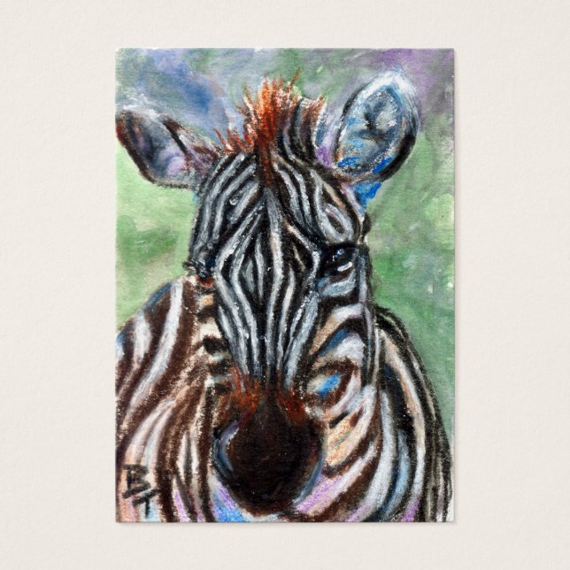 Zebra - Retrato ACEO ArtCard (Frente)