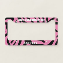 Zebra, rosa e tigre preto personalizado, riscado