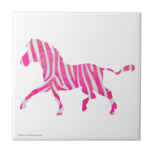 Zebra, rosa-quente e branco, silhueta