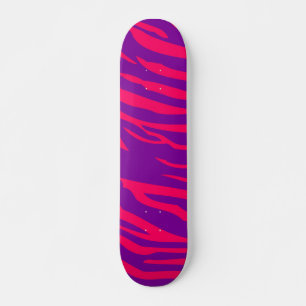 Zebra roxa rosa-rosa-quente Imprime skate antigo