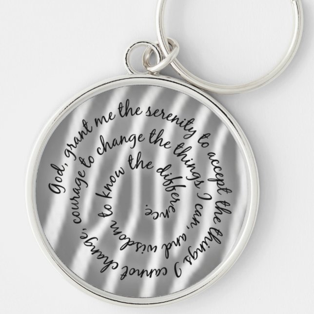 Zebra Serenity Prayer Chaveiro (Frente)