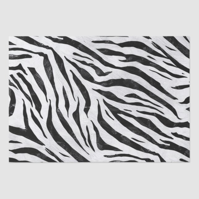 Zebra Strips Impressão Animal Papel Tecido de Deco (Frente )