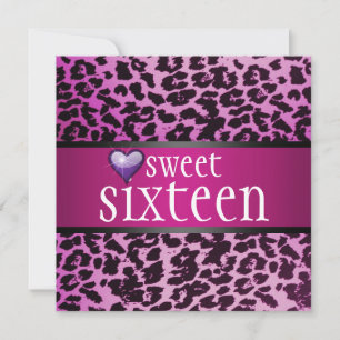 Zebra Sweet 16 Convite