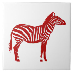 Zebra - Vermelho Escuro e Branco