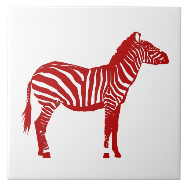 Zebra - Vermelho Escuro e Branco (Frente)