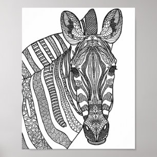 Zebra Wall Art, Wall Art, Zebra Poster