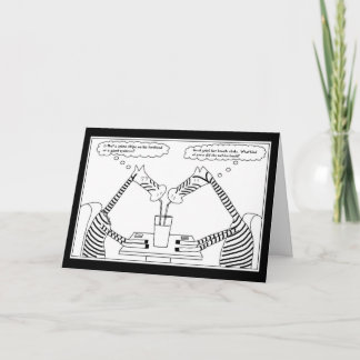 Zebras dividindo um cartão de aniversário de Milks