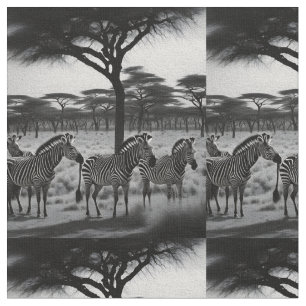 Zebras Negras E Brancas Na África, Tecido