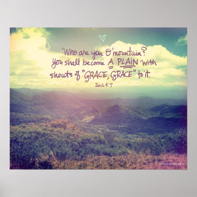 Zechariah 4:7 Poster (Frente)