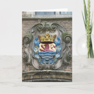 Zeeland Luctor et Emergo Gable Stone Cartão com fo