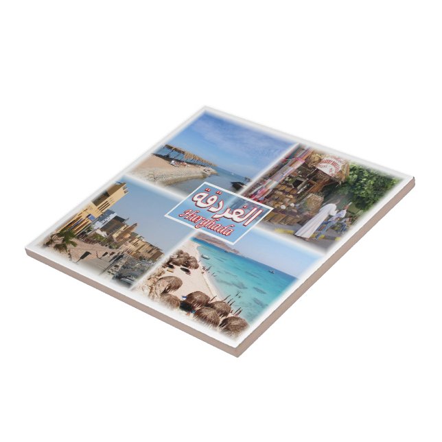 zEG058 HURGHADA, Mosaico, Egito, África, (Lateral)