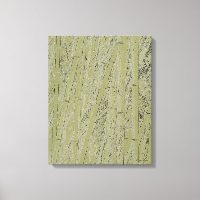 'Zen Bamboo II' Impressão em Tela Enrolada (Frente)