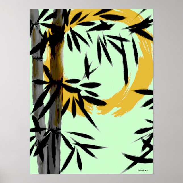 Zen Bamboo Sun Poster (Frente)
