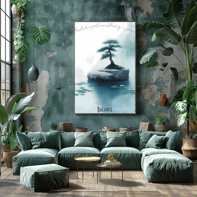 Zen Bonsai e Gentle Stream Poster (Criador carregado)