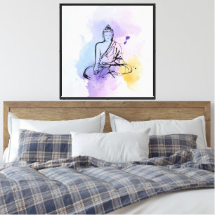 Zen Buddha Meditação Canvas Wall Art