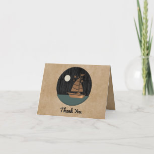 Zen Cartões de agradecimentos com veleiro