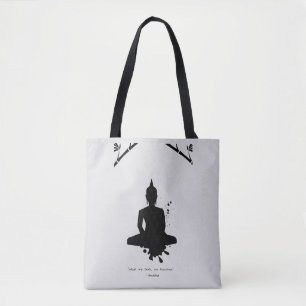 Zen Citação: Sabedoria e Meditação Tote Bag
