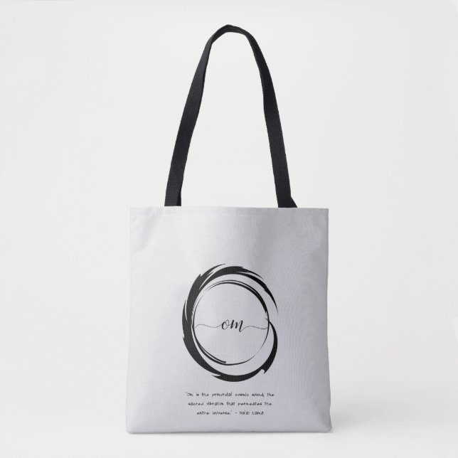 Zen Citação: Sabedoria e Meditação Tote Bag (Frente)