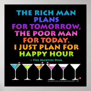 ZEN de MARTINI - plano para posters do happy hour,