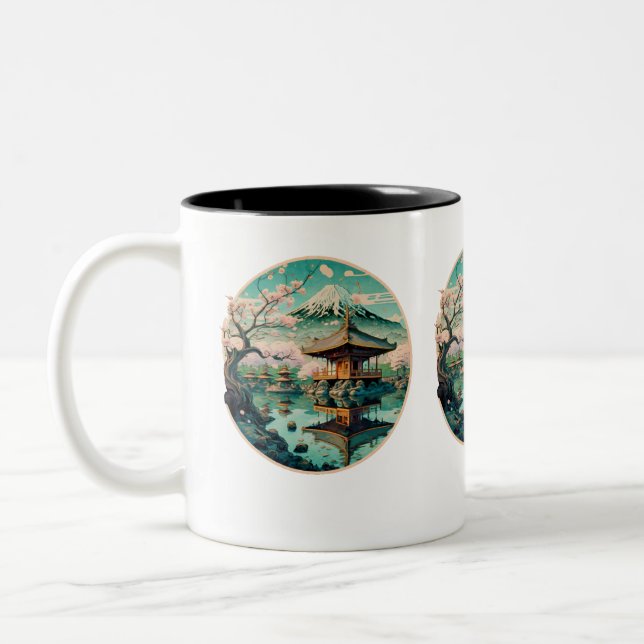 Zen Elegance: Caneca Cerâmica Inspirada No Japão (Esquerda)