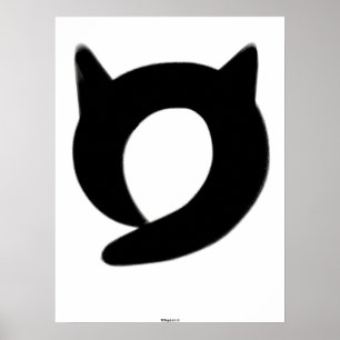 Zen Enso Cat Poster
