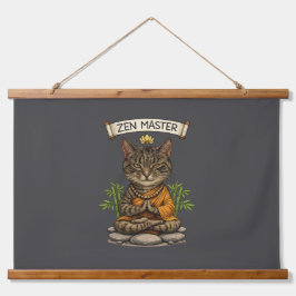 Zen Master Cat Funny Chill Gray Tabby Cat Gift 
