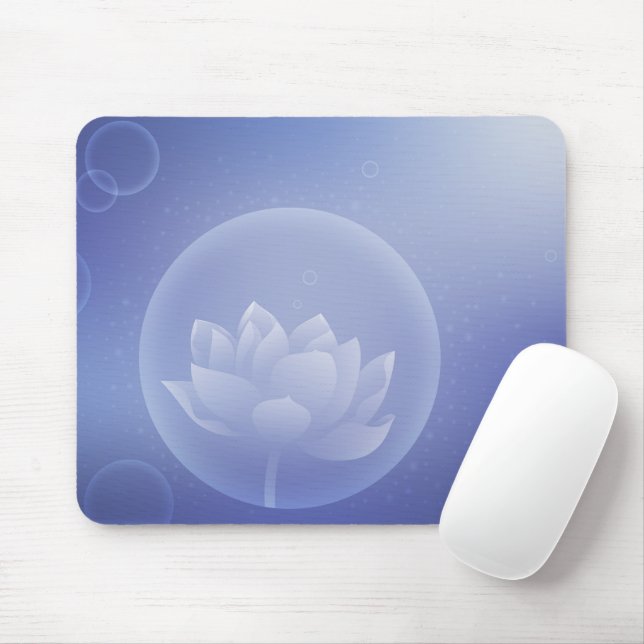 Zen Mindfulness Gift - Soft Lotus Flower Mouse Pad (Com mouse)