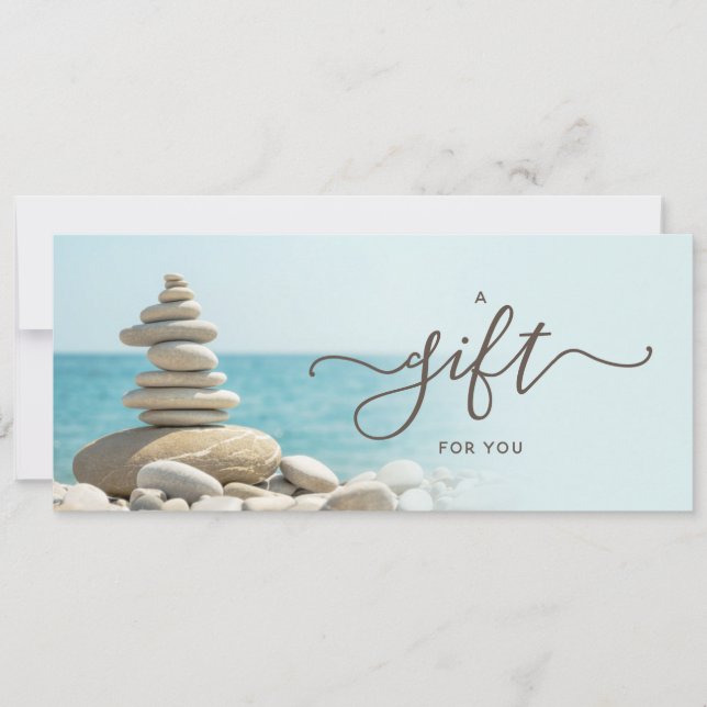 Zen Pebbles & Ocean Gift Certificate (Frente)