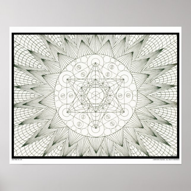 Zen Tree of Life Coloring Poster (Frente)