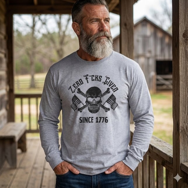 Zero F*cks Dado Desde 1776 Camisa Patriótica de Ca (Criador carregado)