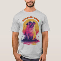 Zero Latidos Dados | Camiseta Divertida de Pug Ret