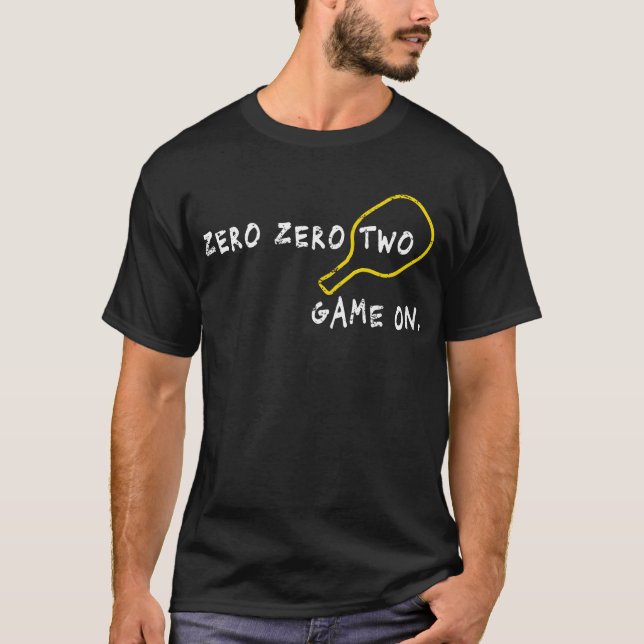 Zero zero jogos dois na camisa de Pickleball (Frente)