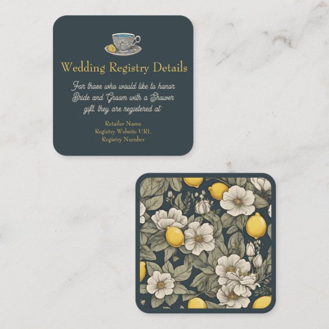 Zest Deseja Cartão de Gabinete do Registro de Limã (Frente/Verso)