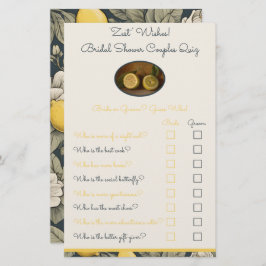 'Zest' Deseja o jogo do Chá do teste do Casal