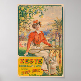 Zeste Citronnelle Poster vintage 1904