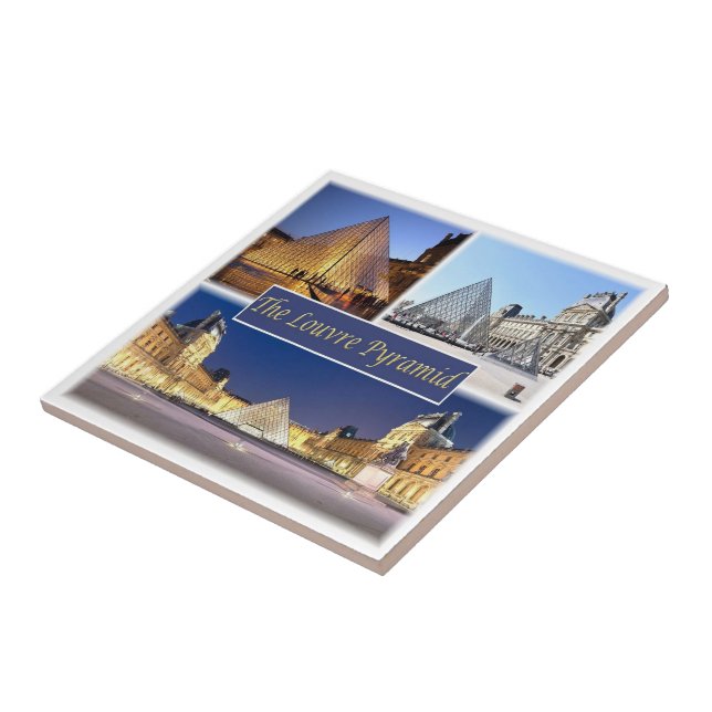 zFR047 THE LOUVRE PYRAMID, Paris, França, (Lateral)