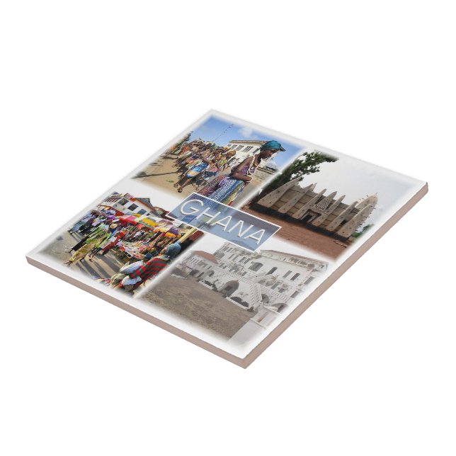 zGH008 GHANA, Mosaico, África, (Lateral)