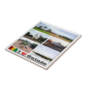 zGN010 GUINÉ I Love, Mosaic, África,