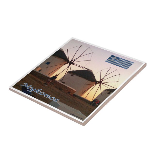 zGR110 MYKONOS, Windmills, Grécia, (Lateral)