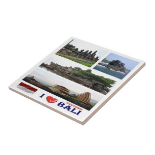 zID022 eu amo BALI colagem, Indomesia Ásia,