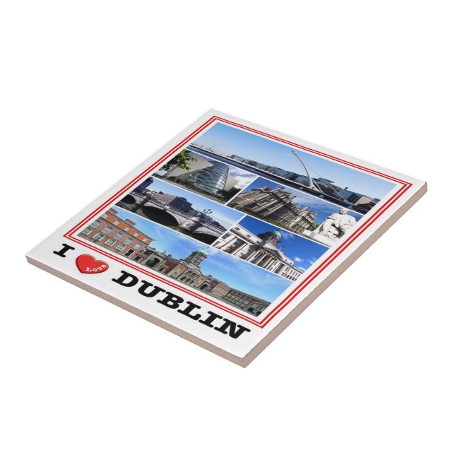 zIE009 DUBLIN I Love, Mosaic Ireland, (Lateral)