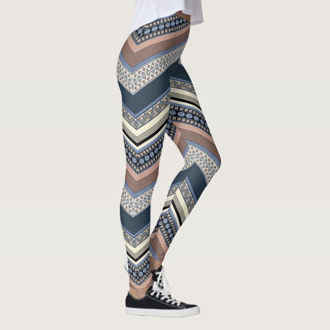 Zig Zag Pattern Leggings (Direita)