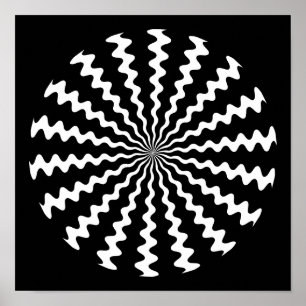 Zig Zag Spiral Poster