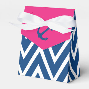 Zigzag cor-de-rosa e Marinho e Caixa de Favoritos