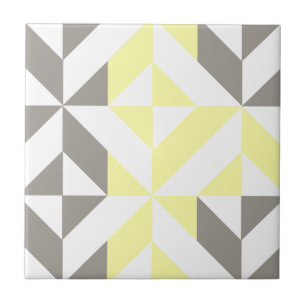 ZigZag Geométrico Amarelo e Silver