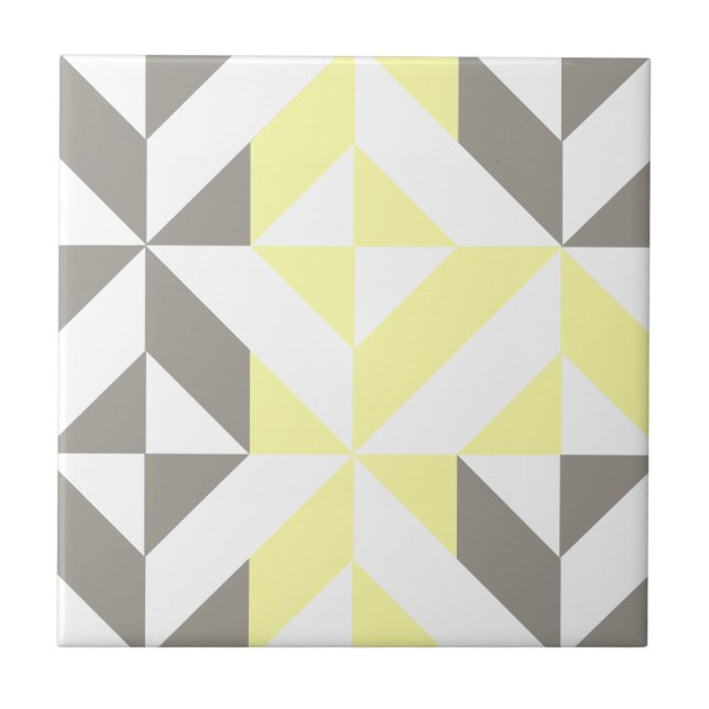 ZigZag Geométrico Amarelo e Silver (Frente)