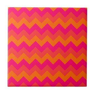 Zigzag laranja e rosa