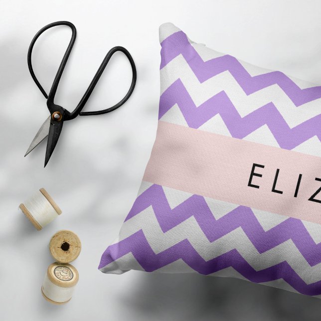 Zigzag Roxo, Chevron Roxo, Seu Nome (Criador carregado)